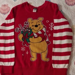 Disney Red and White Winnie the Pooh Sweater